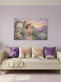 Lavanta Bahçesi Kız Çocuk Odası | 43x43 cm 4'lü Dekoratif Kırlent Kılıf Seti