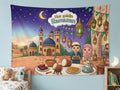 Hoş Geldin Ramazan Çocuk Odası Duvar Örtüsü | Ramazan Temalı Dekoratif Tapestry